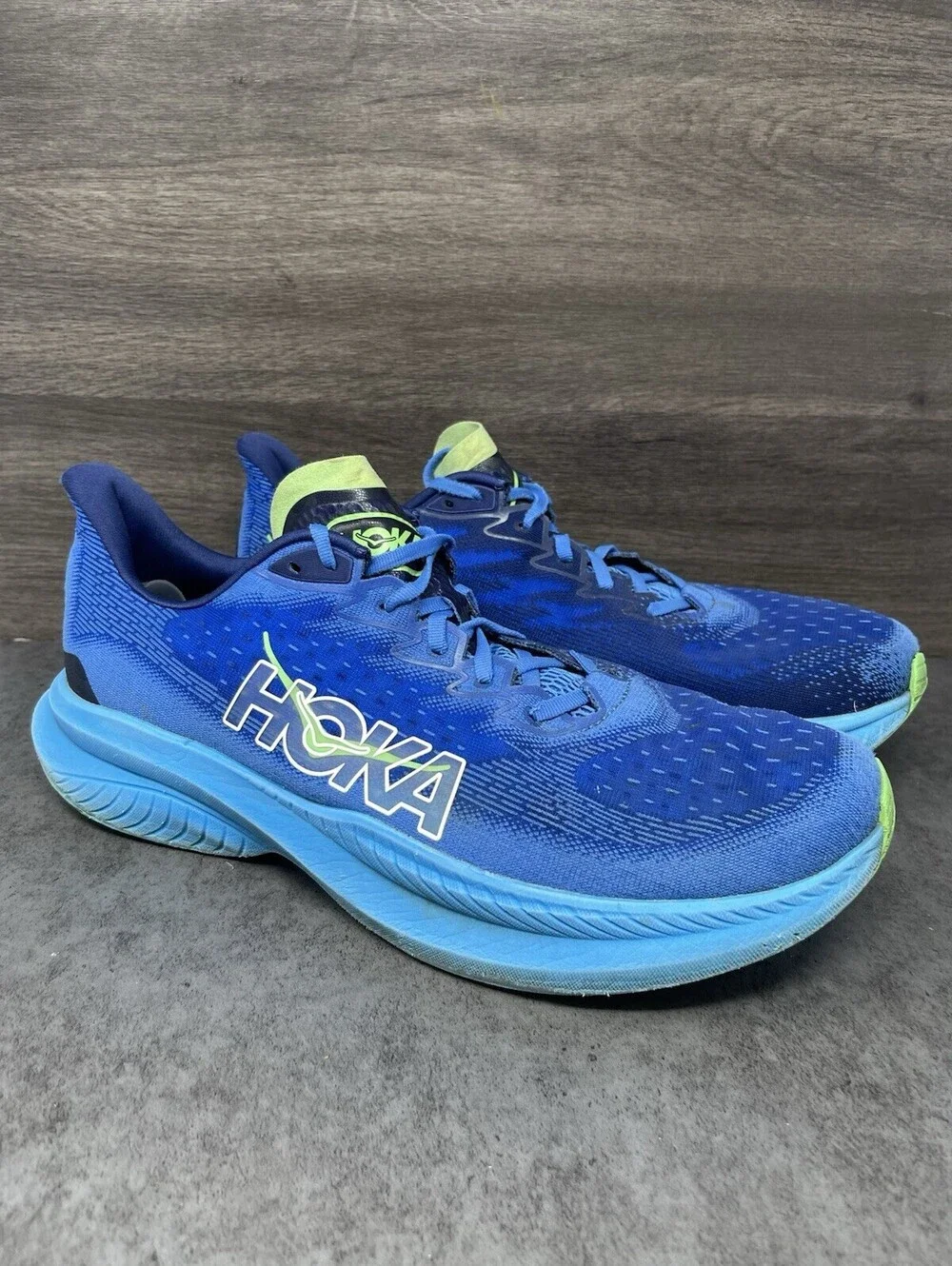 HOKA Mach 6 Virtual Blue Bellwether Blue Mens Size 14 Running Shoes Sneakers